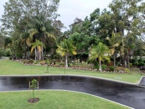 new driveway at funeral chapel on gold coast