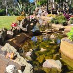 Close up river in river gardens memorial gardens