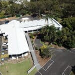 aerial view of gold coast memorial park and carpark