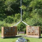 flag and columbarium walls