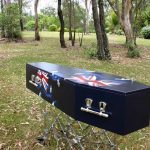 Brisbane Cemeteries, Gold Coast Cemeteries - aus flag coffin - logan funeral home