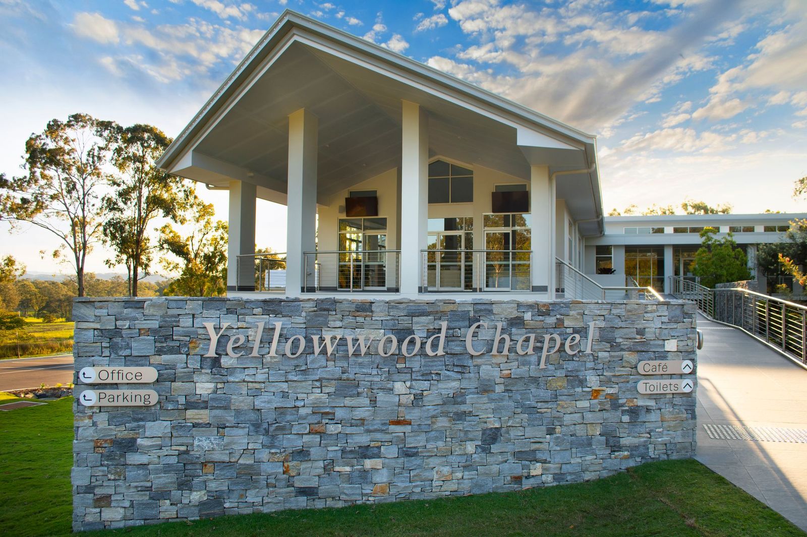 view from front of chapel