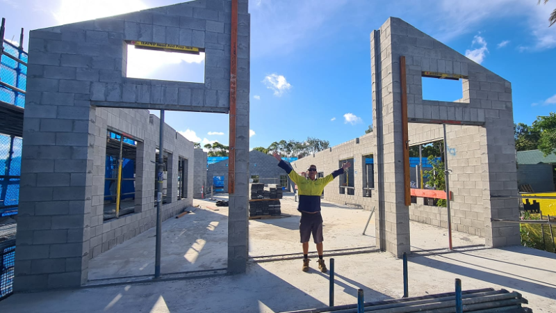 memorial chapel concrete frame build